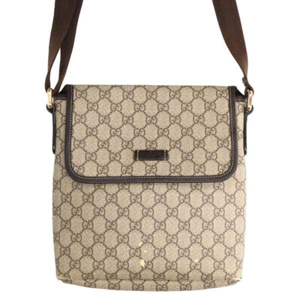 GUCCI グッチ GGスプリーム ショルダーバッグ ロゴプレート 223666 GUCCI（グッチ） 223666 GGスプリームショルダーバッグ 中古 BS99
