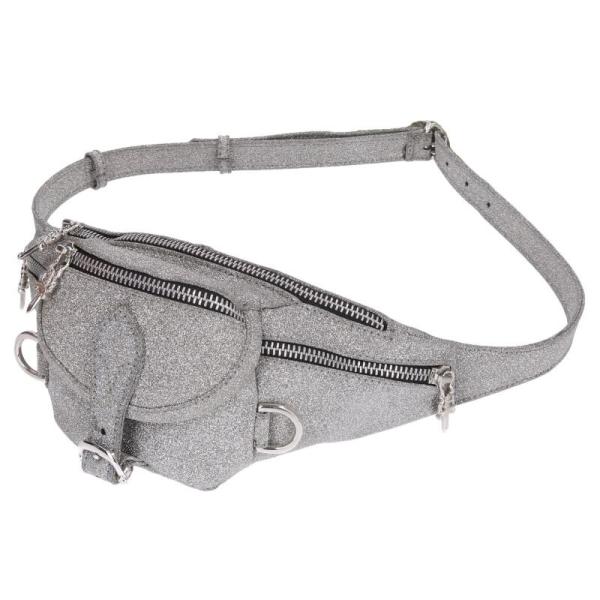 クロムハーツ   SNAT PACK MINI MULTI スナットパックミニ グリッターレザーウエストバッグ 中古 SJ02 CHROME HEARTS（クロムハーツ） ウエストバッグ SNAT PACK MINI MULTI
