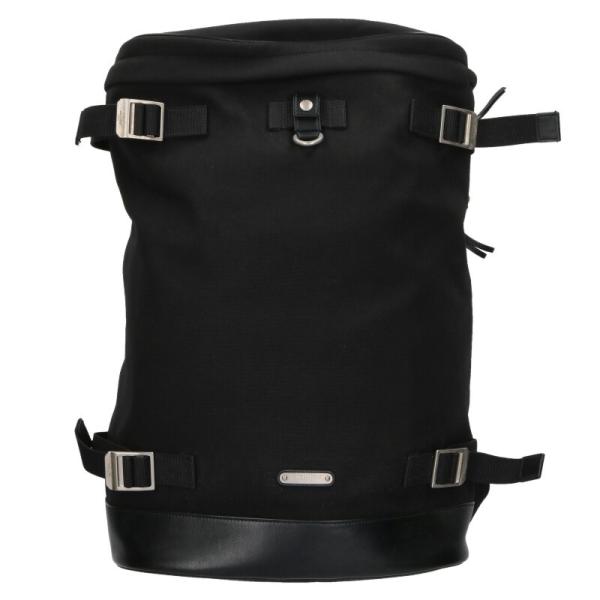 美品　サンローランパリ　リビングトン　バックパック　キャンバス　レザー　ブラック SAINT LAURENT サンローランパリ 481005 リビングトン ベルトデザイン