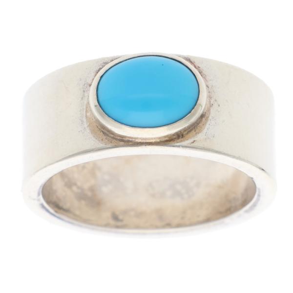 Goro's ゴローズ ターコイズ リング goro's（ゴローズ） サイズ:11号 ターコイズ付き平打ち リング 中古