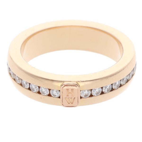 ハリーウィンストン  WBDYRDLGHWL HWロゴ/ダイヤゴールドリング メンズ 7.5号 ハリー・ウィンストン（HARRY WINSTON） 7.5号 WBDYRDLGHWL HWロゴ