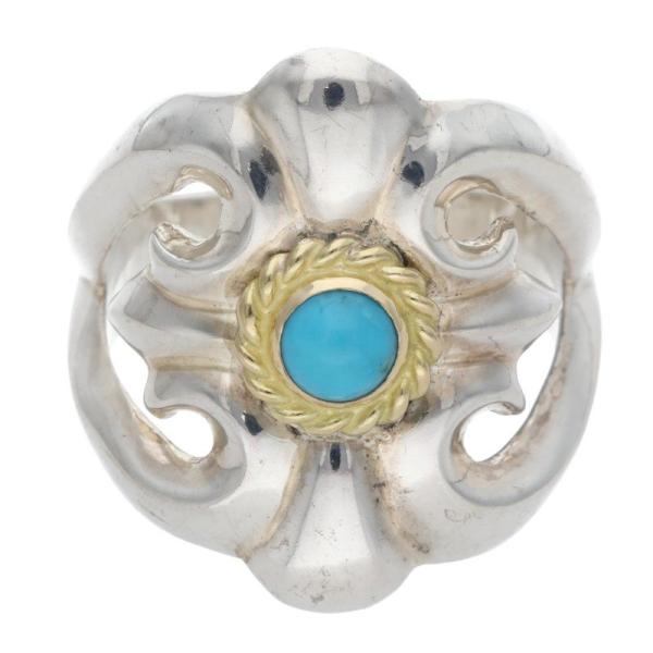 goro's（ゴローズ） サイズ:21号 金縄ターコイズ付きキャスト リング