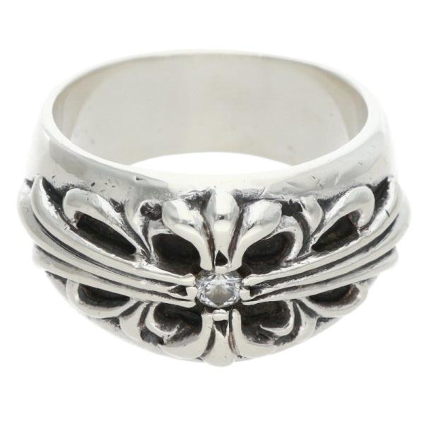 クロムハーツ フローラルクロスリング 20号 シルバー925 CHROME HEARTS（クロムハーツ） 20号 FLRL CRS 1DIA フローラルクロス