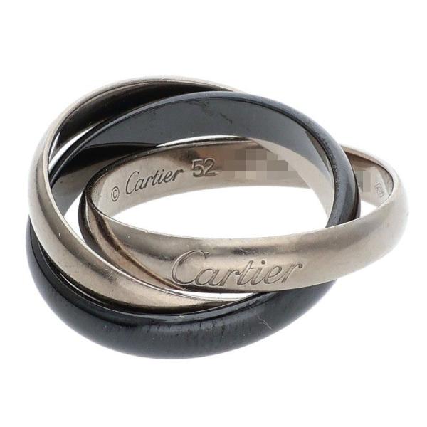 Cartier（カルティエ） 52/12号 トリニティ K18WGセラミックリング