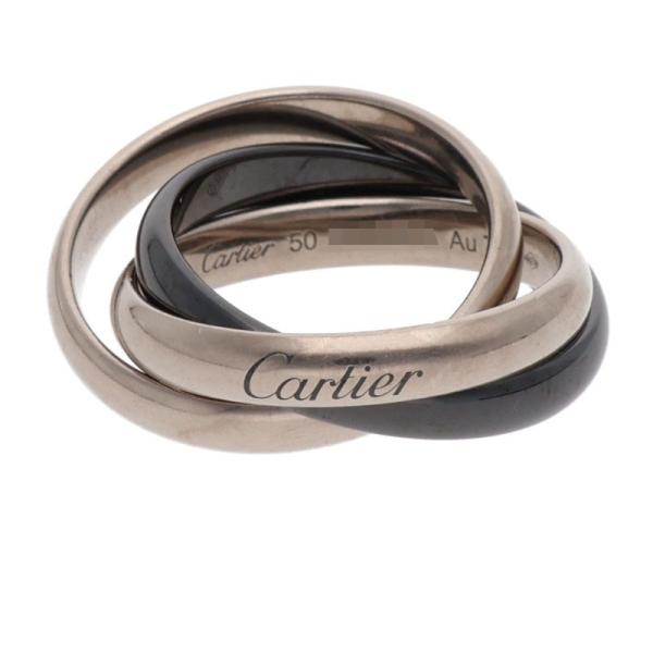 Cartier（カルティエ） 50/10号 トリニティ K18WG ブラックセラミック