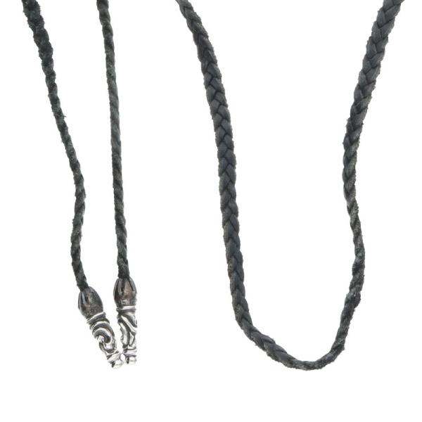 CHROME HEARTS クロムハーツ ネックレス LEATHER BRAID スクロール  