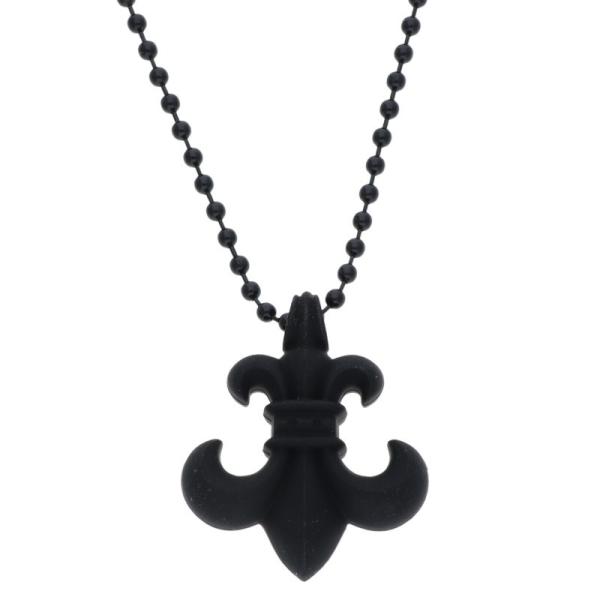 新品未使用 2026新作 クロムハーツ BSフレア ラバーネックレス ブラック CHROME HEARTS（クロムハーツ） RUBBER BS FLUER ラバーBSフレア