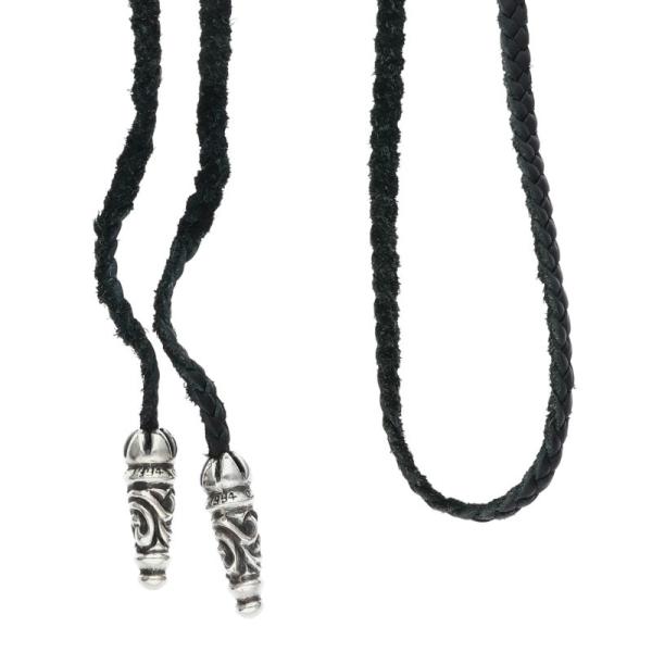 クロムハーツ　レザーブレードネックレス CHROME HEARTS（クロムハーツ） ネックレス LEATHER BRAID ラージ