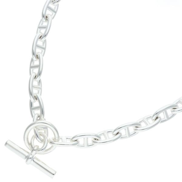 エルメス  Chaine d'Ancre GM シェーヌダンクルシルバーチョーカーネックレス メンズ 29LINK HERMES（エルメス） サイズ:29LINK Chaine d'Ancre GM