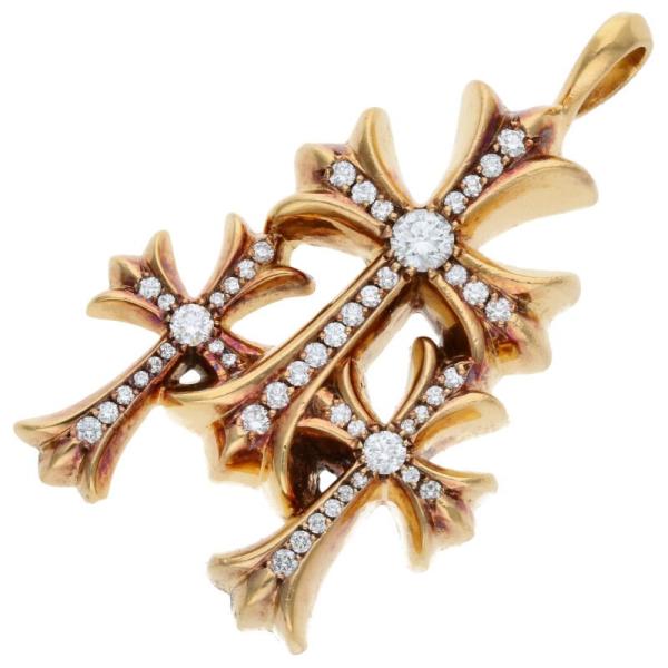 中古 正規品 クロムハーツ 22k ダイヤ ネックレス
