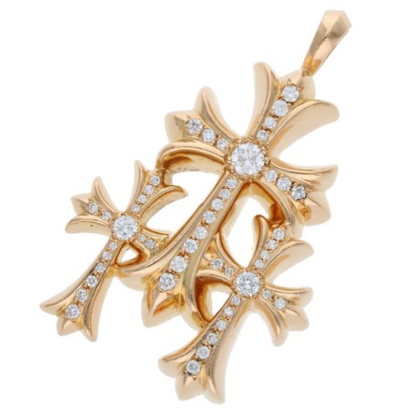 CHROME HEARTS クロムハーツ ネックレストップ 22K トリプルCH CHROME HEARTS クロムハーツ ネックレストップ 22K トリプルCH