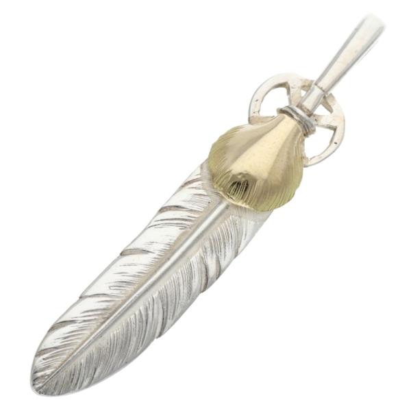 ゴローズ goro's ハートホイールフェザー 小 ネックレストップ goro's（ゴローズ） サイズ:中 ハートホイールフェザー 中 ネックレス