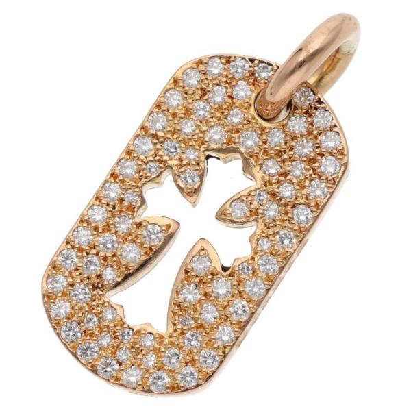 クロムハーツ  22K SMALL DOGTAG スモールドッグタグ ゴールドペンダントネックレストップ メンズ CHROME HEARTS（クロムハーツ） 22K SMALL DOGTAG P D スモール