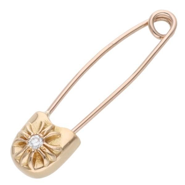 クロムハーツ  22K SAFETY PIN S/22Kスモールセーフティピン ゴールドネックレストップ メンズ CHROME HEARTS（クロムハーツ） ネックレストップ 22K SAFETY PIN S