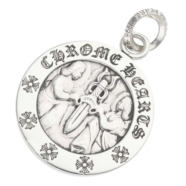 CHROME HEARTS クロムハーツ（原本無） ペンダントトップ ANGL MDL LG ラージ エンジェルメダル ペンダントトップ シルバー系【中古】 CHROME HEARTS（クロムハーツ） ネックレストップ CHRM ANGL MDL LG