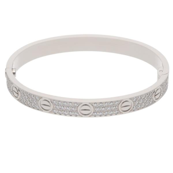 【国内正規品】カルティエ 新型 ラブブレスレット 4Pダイヤ K18 YG 16 Cartier（カルティエ） サイズ:16 LOVE BRACELET PAVE DIAMONDS K18WG