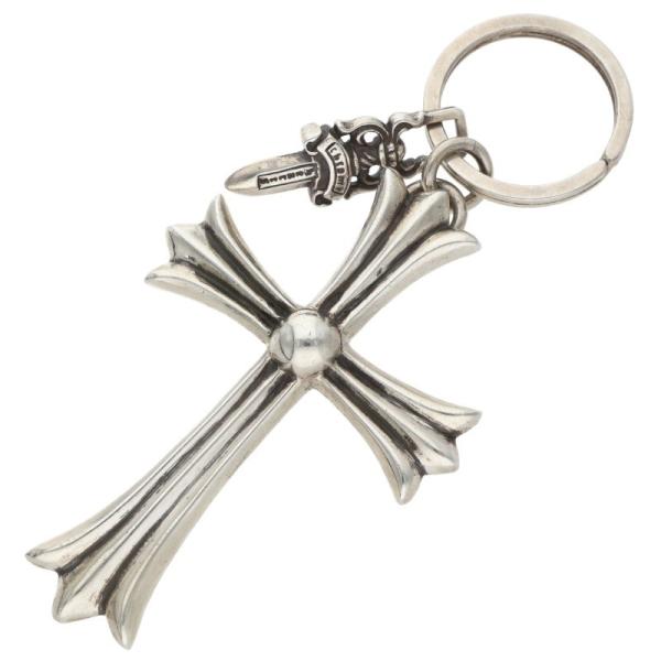 CHROME HEARTS クロムハーツ（原本無） CH CRS LG & No5 DGGR ラージクロス #5 ダガー キーリング シルバー系【中古】 CHROME HEARTS（クロムハーツ） CH CRS LG&No5 DGGR ラージクロス#5