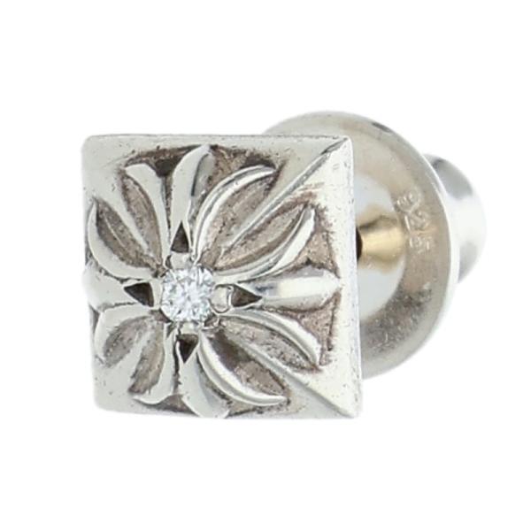 クロムハーツ　スタッドピラミッド　ピアス　アフターダイヤ メレダイヤ5個 CHROME HEARTS（クロムハーツ） ピアス STUD PYRAMID PLS DIA