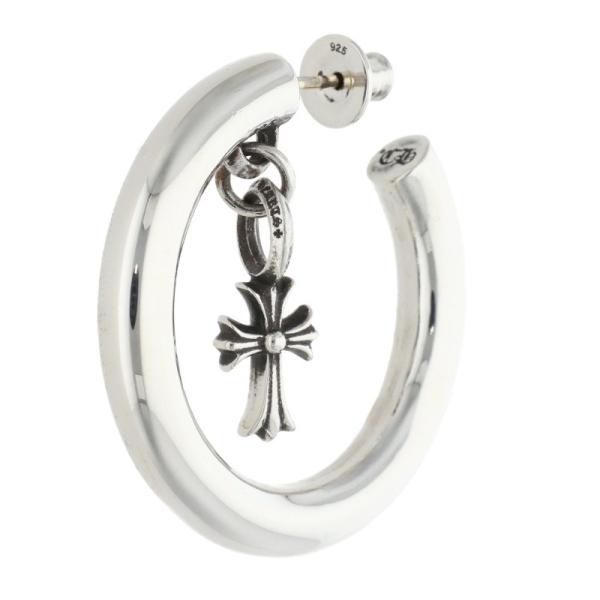 クロムハーツ シルバーフープピアス CHROME HEARTS（クロムハーツ） スタックCHクロスフープシルバーピアス