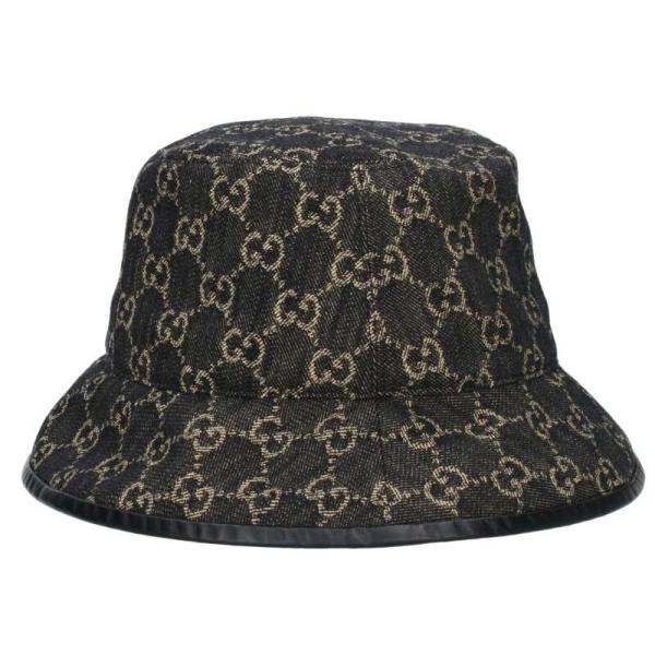 グッチ 帽子 576371 3HAF8 サイズ:L GGデニムバケットハット 中古 BS99  