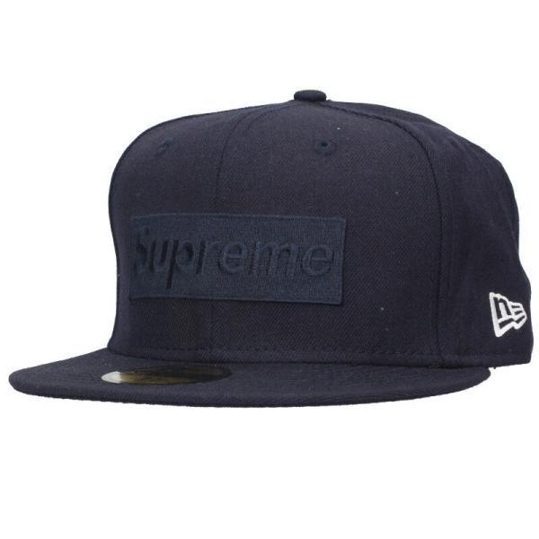 シュプリーム  ニューエラ サイズ:7.5  14SS  Tonal Box Logo Cap トーナルボックスロゴベースボールキャップ 中古 BS99 Supreme（シュプリーム） 帽子 ニューエラ サイズ:7.5 14SS Tonal Box