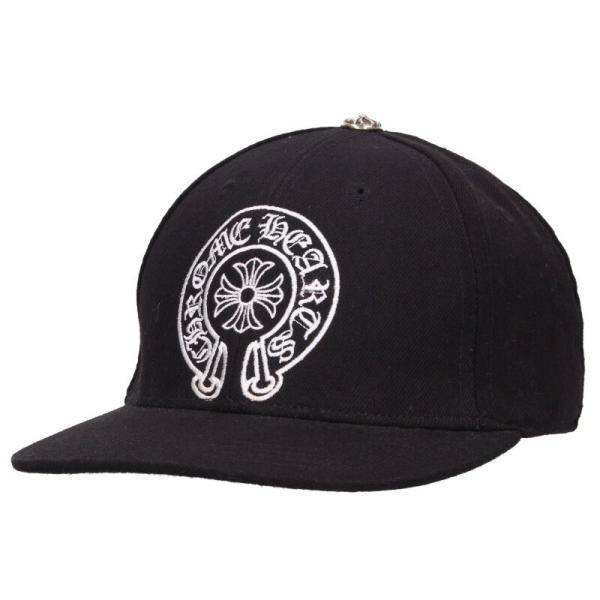 クロムハーツ サイズ:7.375  CH HAT ホースシュー刺繍ベースボールキャップ 中古 SJ02 CHROME HEARTS（クロムハーツ） 帽子 サイズ:7.375 CH HAT ホース