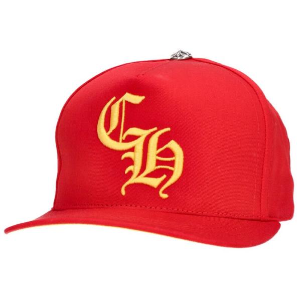 クロムハーツ【CHROMEHEARTS】ベースボールキャップ　レッド　完売品 CHROME HEARTS クロムハーツ CH HAT CH刺繍ベースボールキャップ