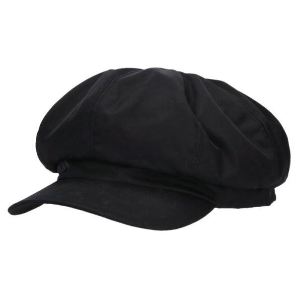 美品 PRADA プラダ　黒 キャスケット サイズ　M 箱付き PRADA*エナメルメタル ロゴ リナイロンハット ハンチング 帽子 (PRADA