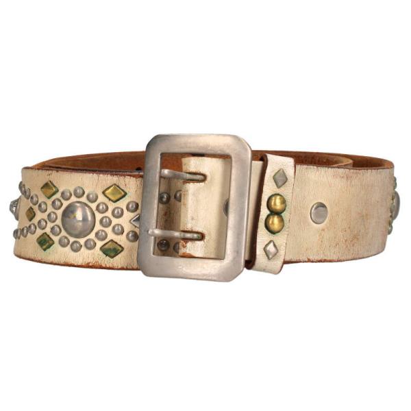 WOLF'S HEAD（ウルフズヘッド） スタッズ装飾レザーベルト 中古 BS99