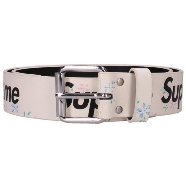 Supreme（シュプリーム） Repeat Leather Belt ロゴレザー花柄ベルト