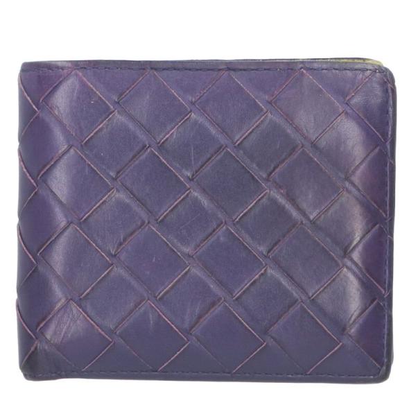 ボッテガヴェネタ   605722VCPQ6 イントレチャートビルフォールドウォレット財布 中古 BS99 BOTTEGA VENETA（ボッテガ・ヴェネタ） 605722VCPQ6 イントレチャート