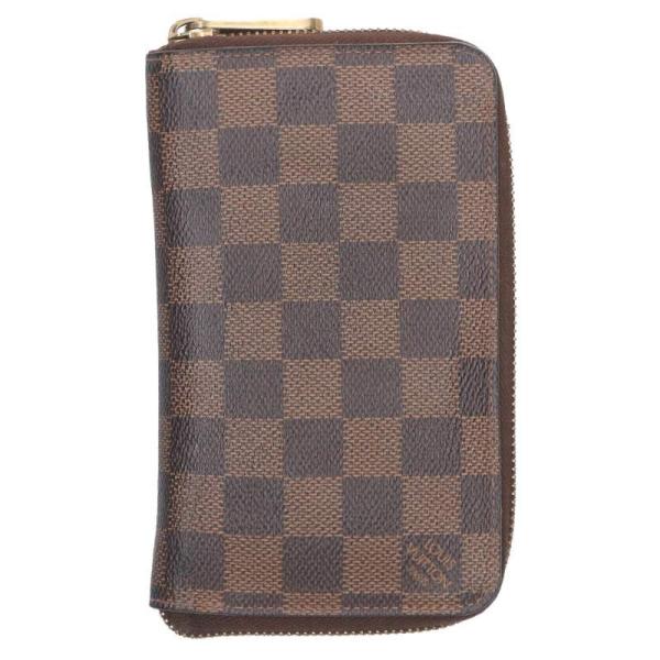 LOUIS VUITTON ルイヴィトン ラウンドファスナー財布 ダミエ ジッピーコンパクトウォレット N60028 ブラウン LOUIS VUITTON（ルイ・ヴィトン） 財布 N60028ジッピーウォレット