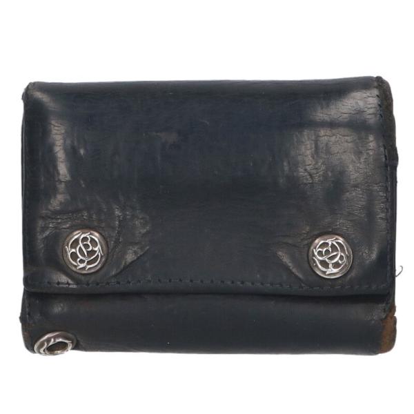 クロムハーツ 3Fold/3フォールド ウォレット ハート CHROME HEARTS（クロムハーツ） 3FOLD/3フォールド ハートボタンレザー