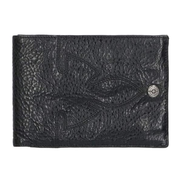 CHROME HEARTS クロムハーツ（原本無） ウォレット WLT AINT NOTHIN 2 DO フレアニー キャッシング イン レザー ウォレット 財布 ブラック系【中古】 CHROME HEARTS（クロムハーツ） 財布 AINT NOTHIN 2 DO フレアニー二