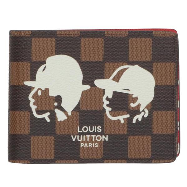 ルイヴィトン ×ニゴー  N40777 ポルトフォイユ・ミュルティプル ダミエ二つ折りウォレット財布 メンズ LOUIS VUITTON（ルイ・ヴィトン） 財布 ニゴー N40777 ポルトフォイユ
