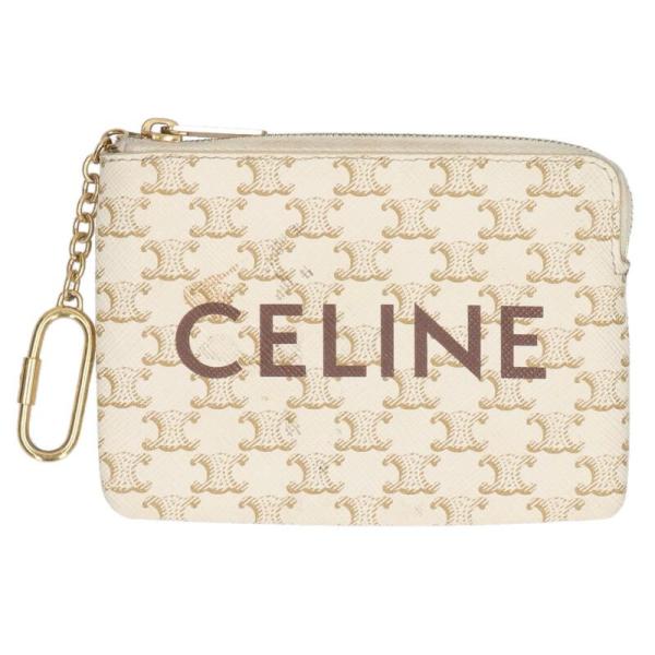 セリーヌ  トリオンフ総柄ポーチケース 中古 BS99 CELINE（セリーヌ） コインケース トリオンフ総柄ポーチコインケース