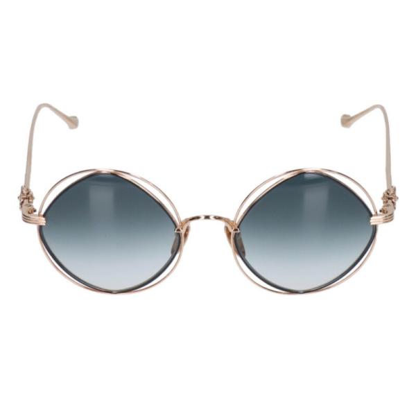 クロムハーツ   SEMENSTRESS メタルダブルフレームラウンドサングラス 中古 OK15 CHROME HEARTS（クロムハーツ） サングラス SEMENSTRESS メタルダブル