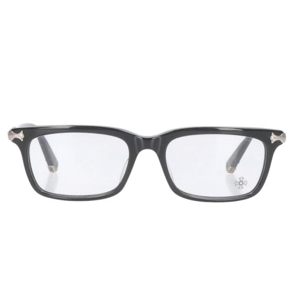 クロムハーツ サイズ:52□18-148 FUN HATCH クロステンプルスクエアフレーム眼鏡 中古 GZ11 CHROME HEARTS（クロムハーツ） 眼鏡 サイズ:52□18-148 FUN HATCH