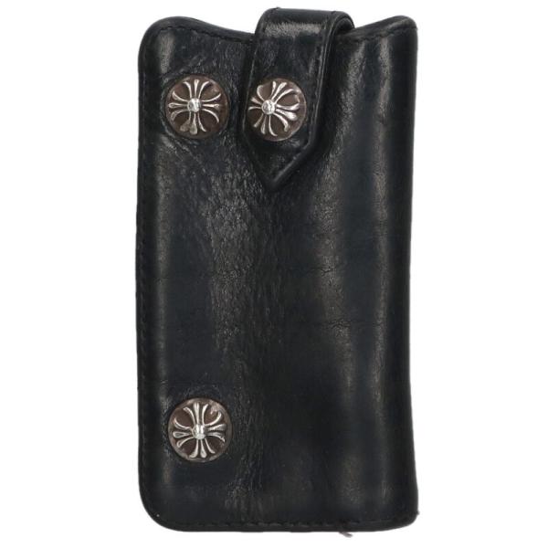 クロムハーツ　レザーキーケース　希少 CHROME HEARTS（クロムハーツ） キーケース クロスボタンレザーキー