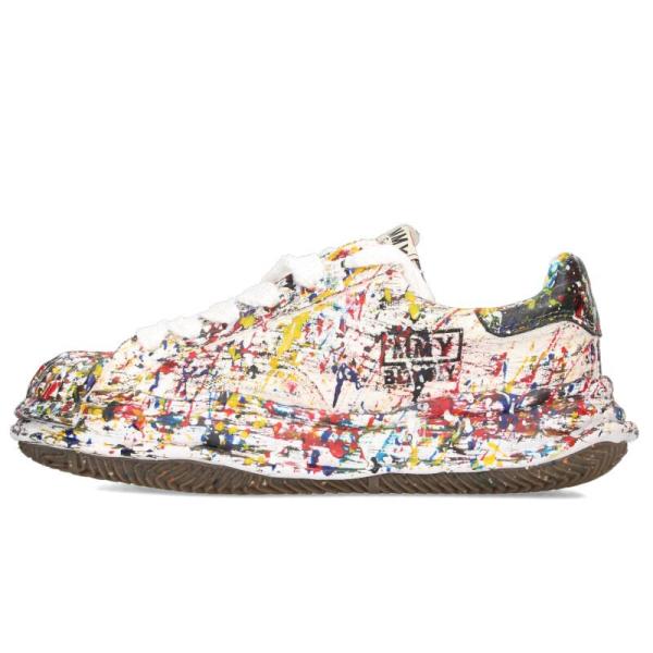 ミハラヤスヒロ サイズ:39  A14FW738 スパッタリングペイントキャンバススニーカー 中古 SB01 rinkan_15379-250914-0016