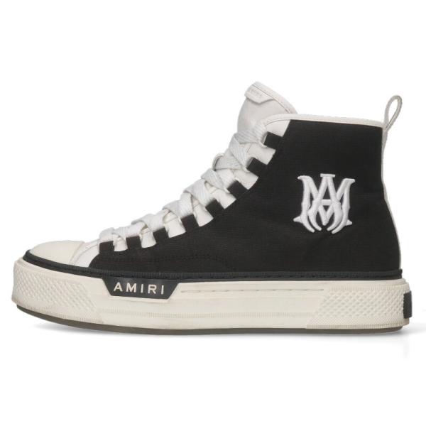 アミリ サイズ:28cm  MA COURT HI ロゴ刺繍レースアップハイカットスニーカー 中古 SB01 AMIRI（アミリ） サイズ:28cm MA COURT HI ロゴ刺繍レースアップ