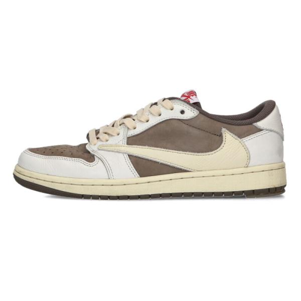 ナイキ スニーカー トラヴィススコット 26cm AIR JORDAN 1 LOW OG REVERSE MOCHA DM7866-162 エアジョーダン1レトロロウオージー 中古 BS99