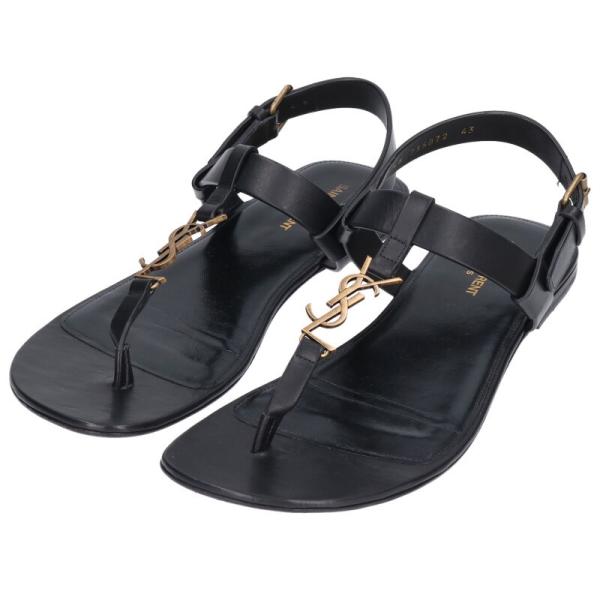 サンローランパリ サイズ:43  735072 YSLロゴストラップサンダル 中古 BS99 SAINT LAURENT サンローランパリ サイズ:43 735072 YSLロゴストラップ