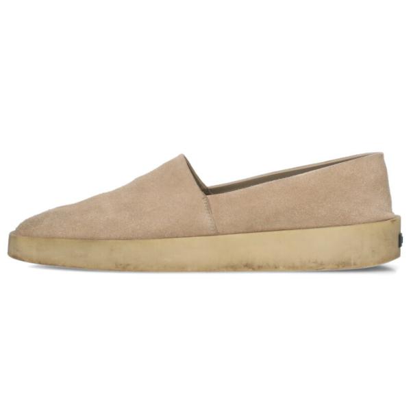 フィアオブゴッド  エルメネジルドゼニア サイズ:US11  ESPADRILLE ロゴパッチスエードローファー 中古 BS99 FEAR OF GOD（フィアオブゴッド） エルメネジルドゼニア サイズ:US11