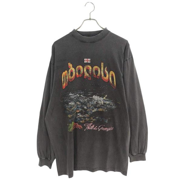 バレンシアガ サイズ:1  25SS  819022 TRVQ7 ラージフィット長袖カットソー 新古品 OM10 BALENCIAGA（バレンシアガ） 長袖カットソー サイズ:1 25SS 819022