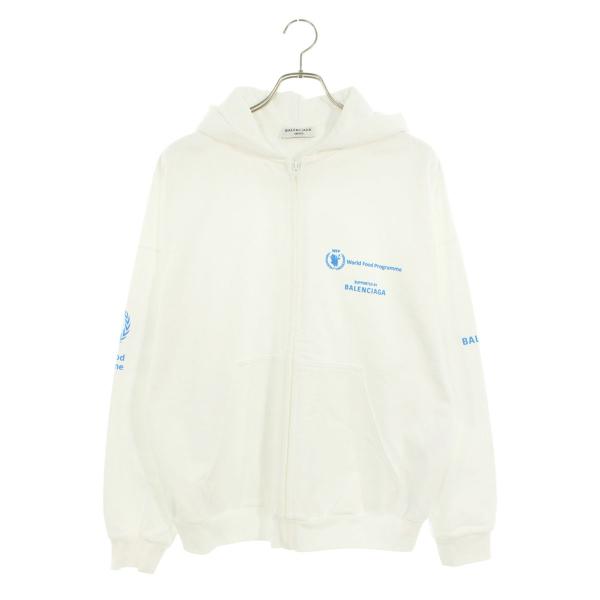 バレンシアガ サイズ:1  674728 TMVL1 WFPプリントジップアップパーカー 中古 SB01 BALENCIAGA（バレンシアガ） パーカー サイズ:1 674728 TMVL1 WFP