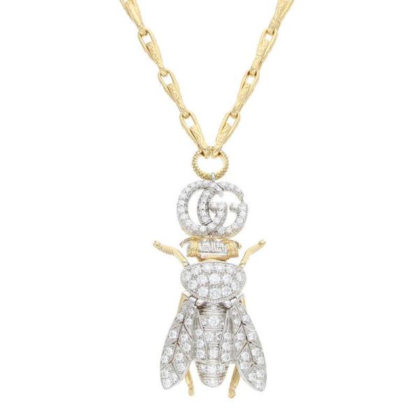 GUCCI グッチ ネックレス BEEモチーフK18YGダイヤネックレス GUCCI グッチ ネックレス BEEモチーフK18YGダイヤネックレス