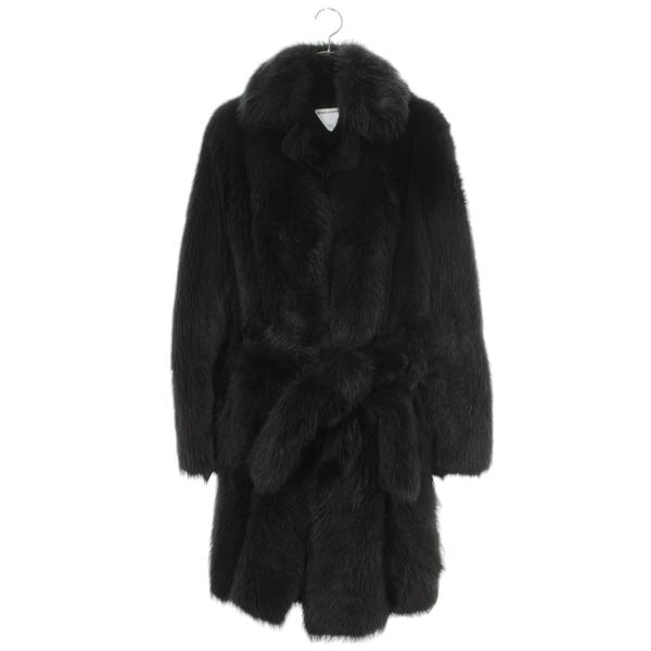 ボッテガヴェネタ レザートレンチコート 黒/紺