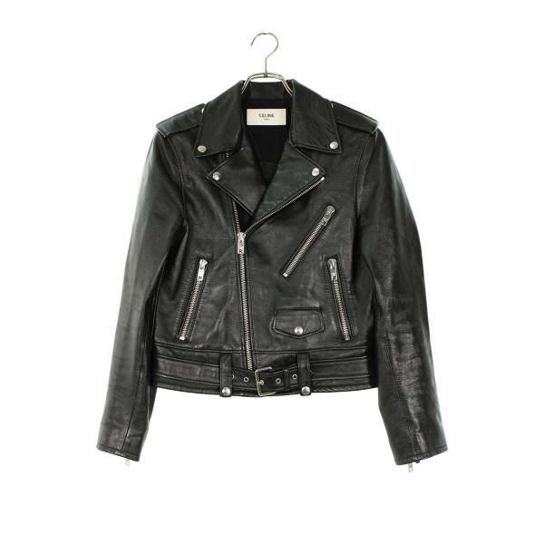 セリーヌ サイズ:40  2E134050O クラシックバイカーレザージャケット 中古 OM10 CELINE（セリーヌ） レザージャケット サイズ:40 2E134050O クラシック