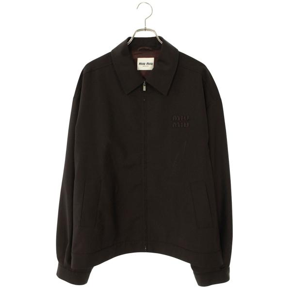 miu miu（ミュウミュウ） サイズ:46 ML1041 ワッペンロゴモヘアジップ